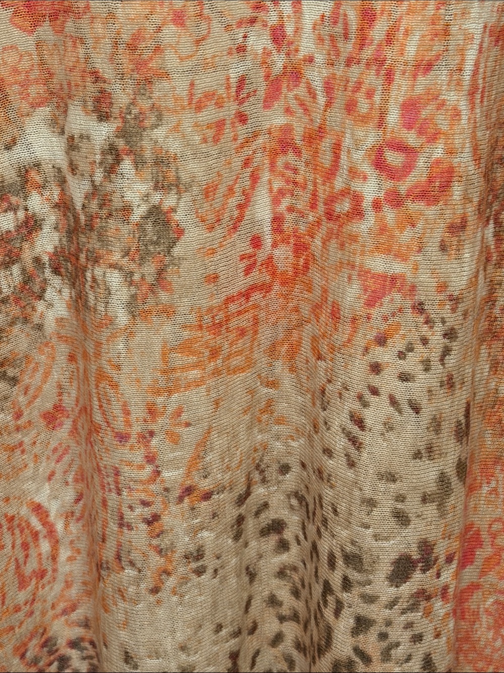 🤩🤩🤩BOGOHO🤩🤩🤩Chicos Lightweight Lace Kimono Cardigan in Peach and Cream-3 - Picture 8 of 10